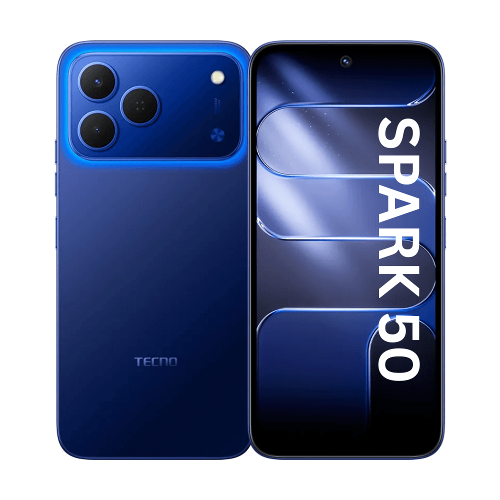 Tecno Spark 50 NFC - 6,7'' IPS LCD 120Hz - (128Go / RAM 4GB jusqu'à 12 Go) 7000MAh - Halo Blue