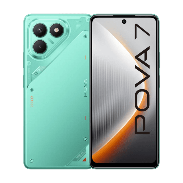 Tecno Pova 7 4G 6.7" (256GB / 8GB jusqu'à 16Go ) - 7000mAh/45W - 108MP - IPS LCD 120Hz FHD+ - Neon Cyan