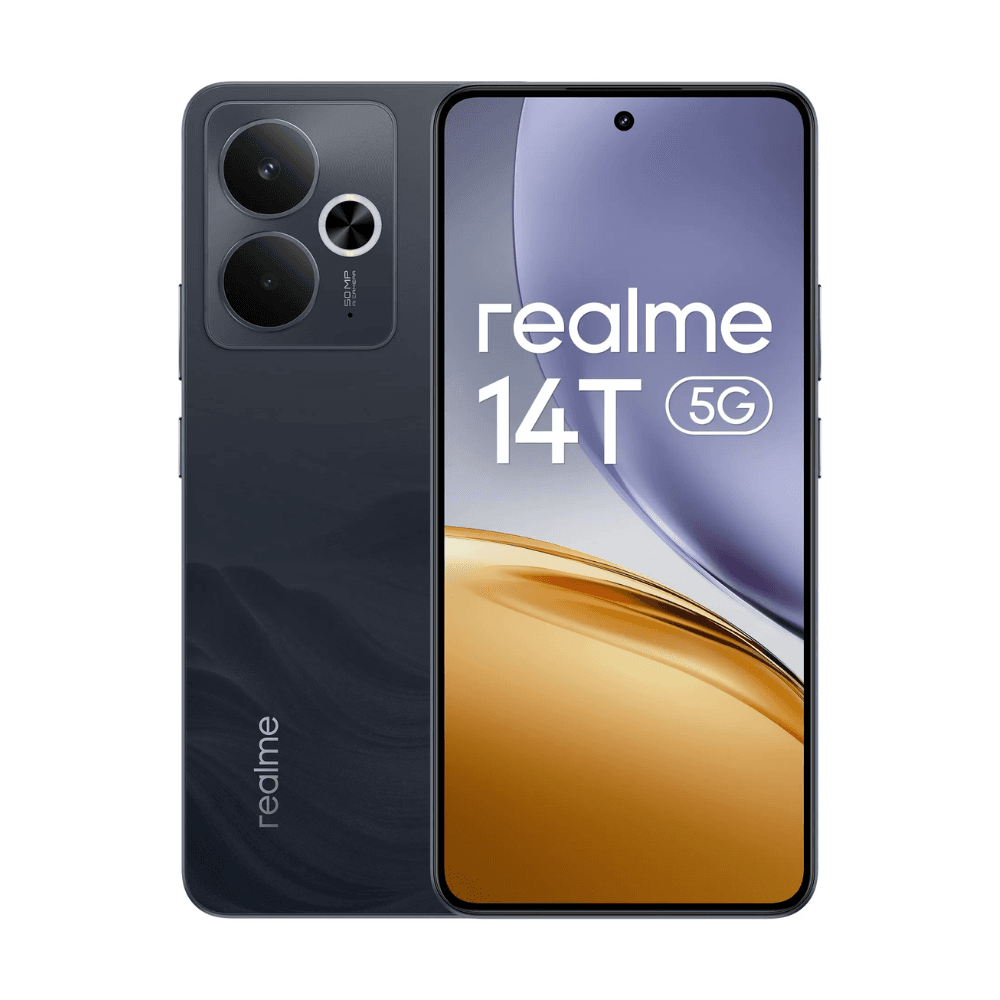 realme 14T 5G 6,6" (256Go ROM /(8GB jusqu'à 18Go) Amoled - 6000mAH/45W - Dimensity 6300 5G - Obsidian Black