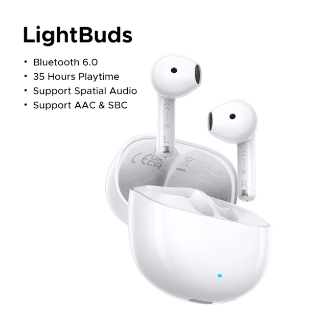 UGREEN LightBuds TWS écouteurs Bluetooth 6.0 casque sans fil APP écouteurs Audio spatial 4 micro appel réduction du bruit 35 heures- White