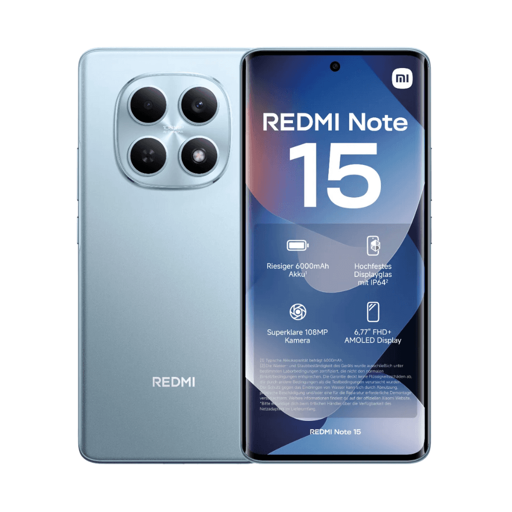 Redmi Note 15 6.7" NFC - 256GB - 8GB - 108MP - Helio G100 Ultra - Glacier Blue