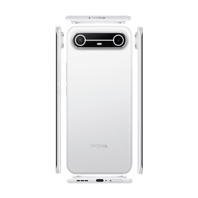 Tecno Pova Slim 5G 6.7" NFC (256Go ROM / 8GB jusqu'à 16Go) Dimensity 6400 5G+ Amoled 144Hz/1.5K - 5160mAH/45W - Slim White – image 3 sur 3